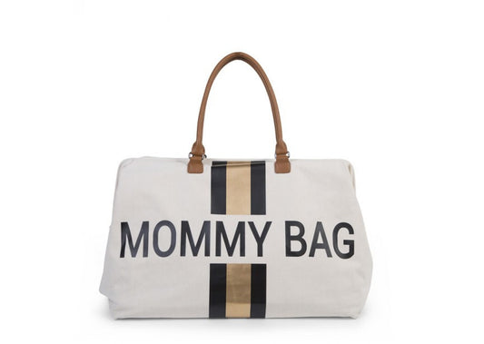 Childhome - Mommy Bag Large - Nappy Bag - Off White - Black/Gold