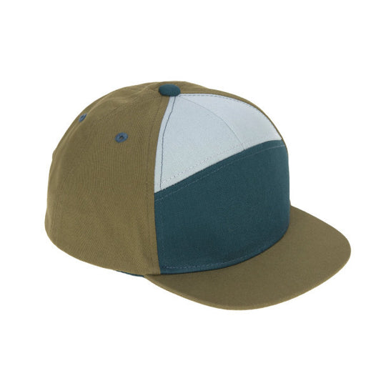 Flat visor cap, olive blue gray