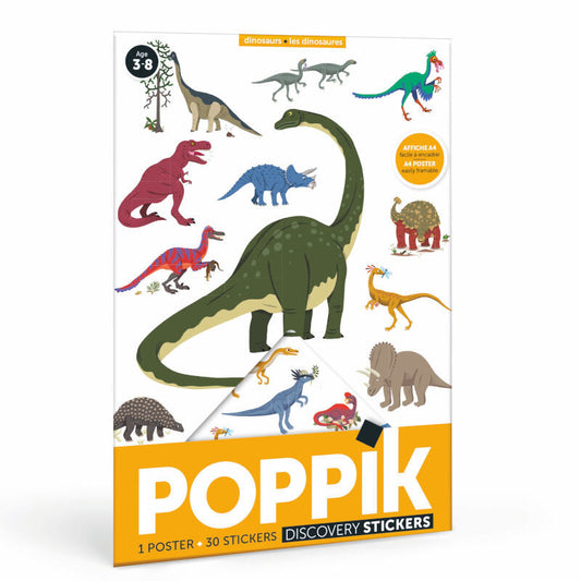 My mini sticker poster discoveries - Dinosaurs - Poppik.