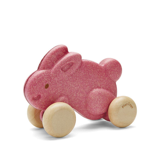 Plan Toys - Push-Along Bunny - Pink