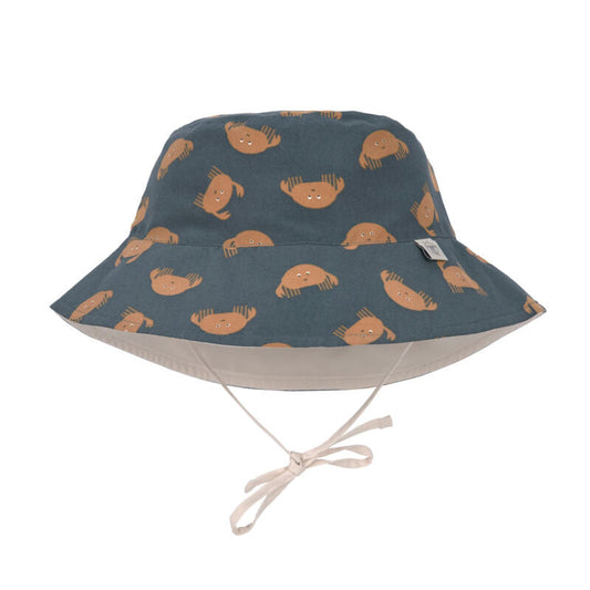 Sun Protection Bucket Hat Crabs blue