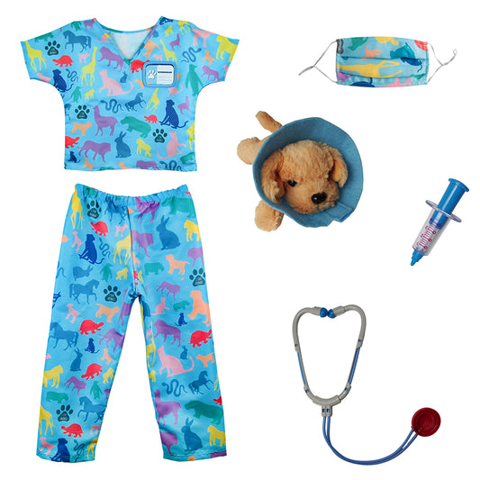 Veterinarian crubs with accessories