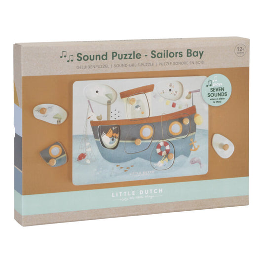 Wooden Sound puzzle Sailors Bay FSC - Little Dutch