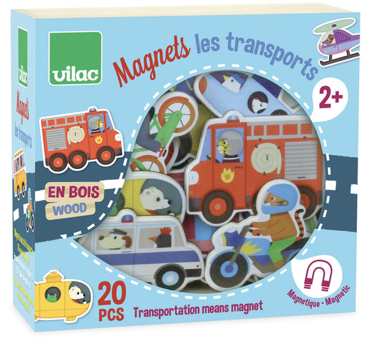 Magnets des transports en bois - à partir de 2 ans