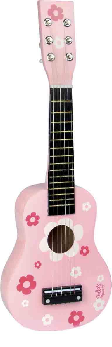 Guitare rose fleurie