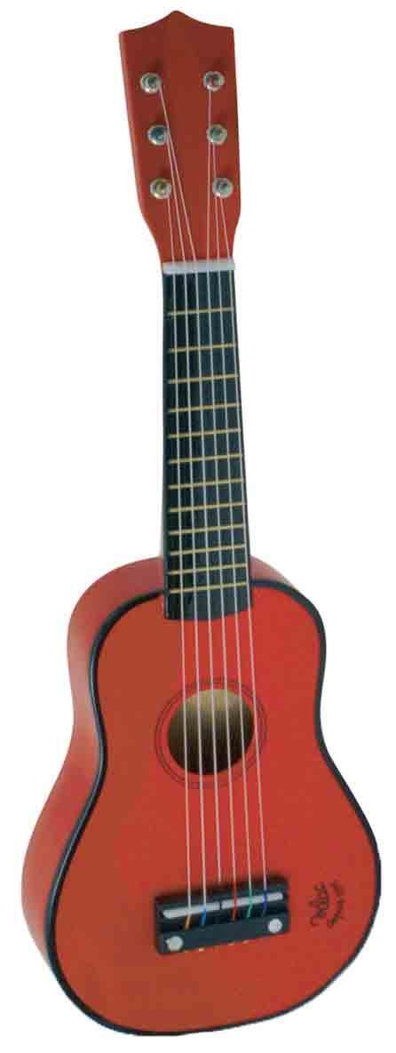 Guitare rouge en bois - à partir de 3 ans