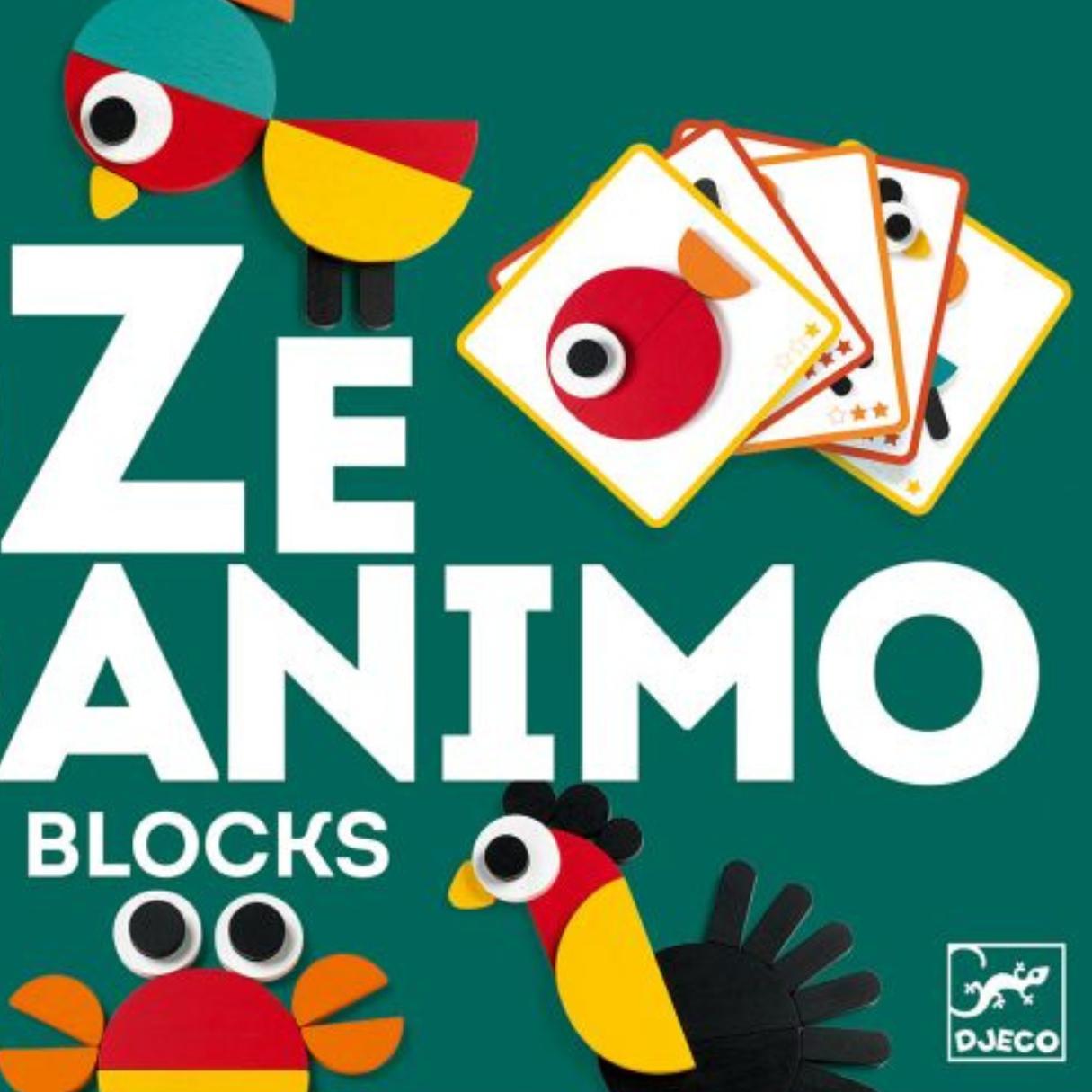 Set de 30 blocs en bois - Ze Géoanimo