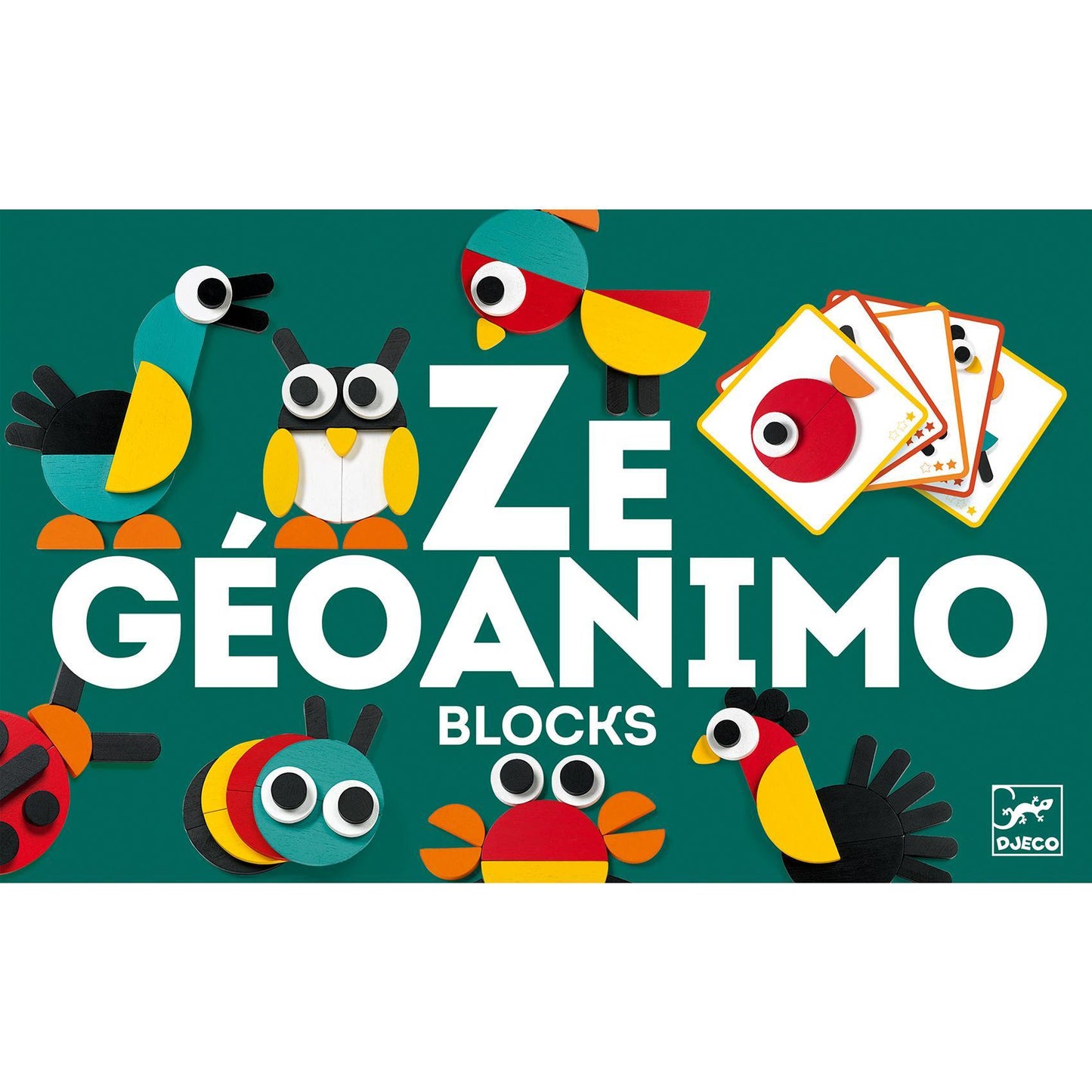 Set de 30 blocs en bois - Ze Géoanimo