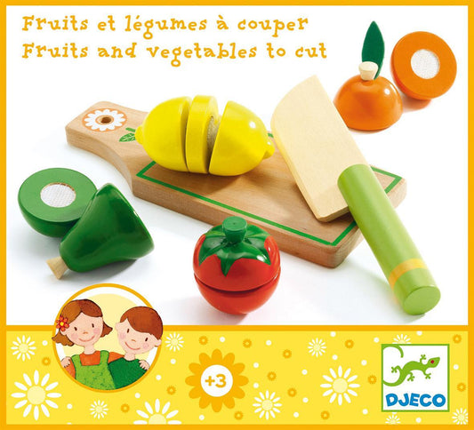 Set en bois de fruits et légumes à couper - à partir de 3 ans