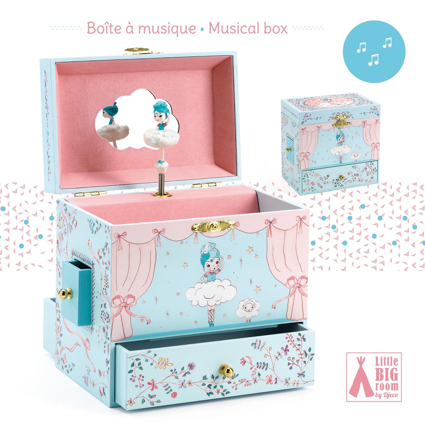 Boîte à bijoux musicale - Ballerine en scène