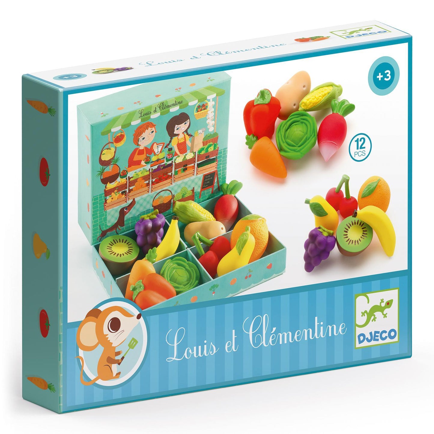 Set de 12 fruits et légumes - Louis et Clémentine