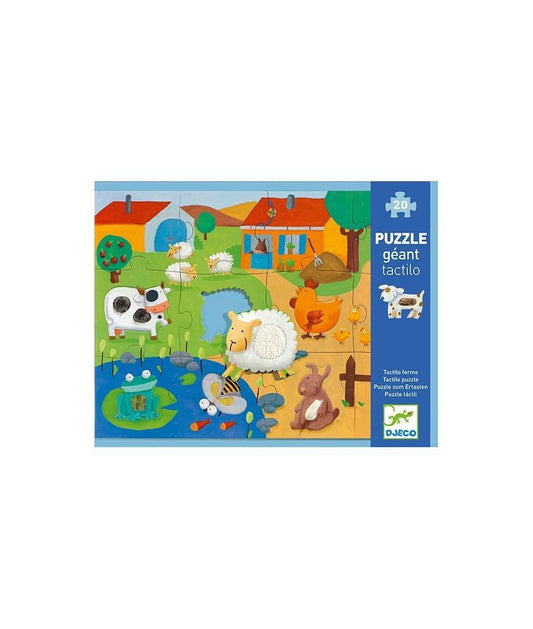 Puzzle géant 'Tactilo Ferme' - 20 pièces - à partir de 3 ans