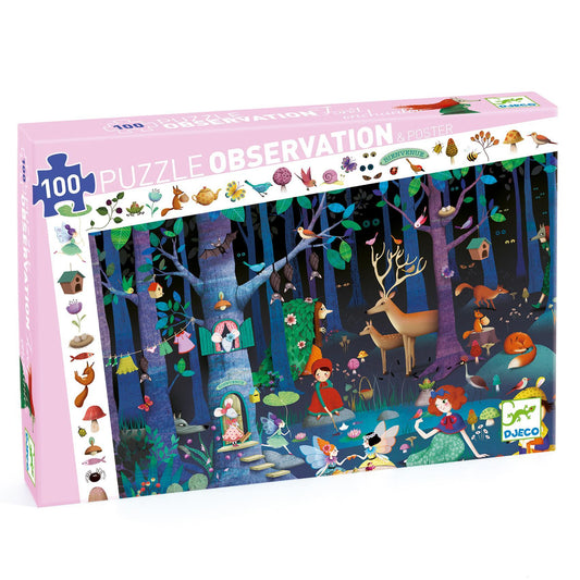 Puzzle d'observation Forêt enchantée - 100 pièces - à partir de 5 ans