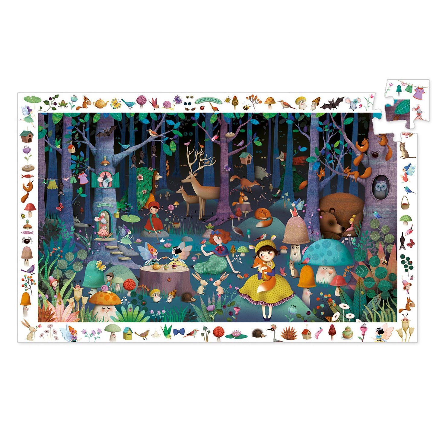 Puzzle d'observation Forêt enchantée - 100 pièces - à partir de 5 ans