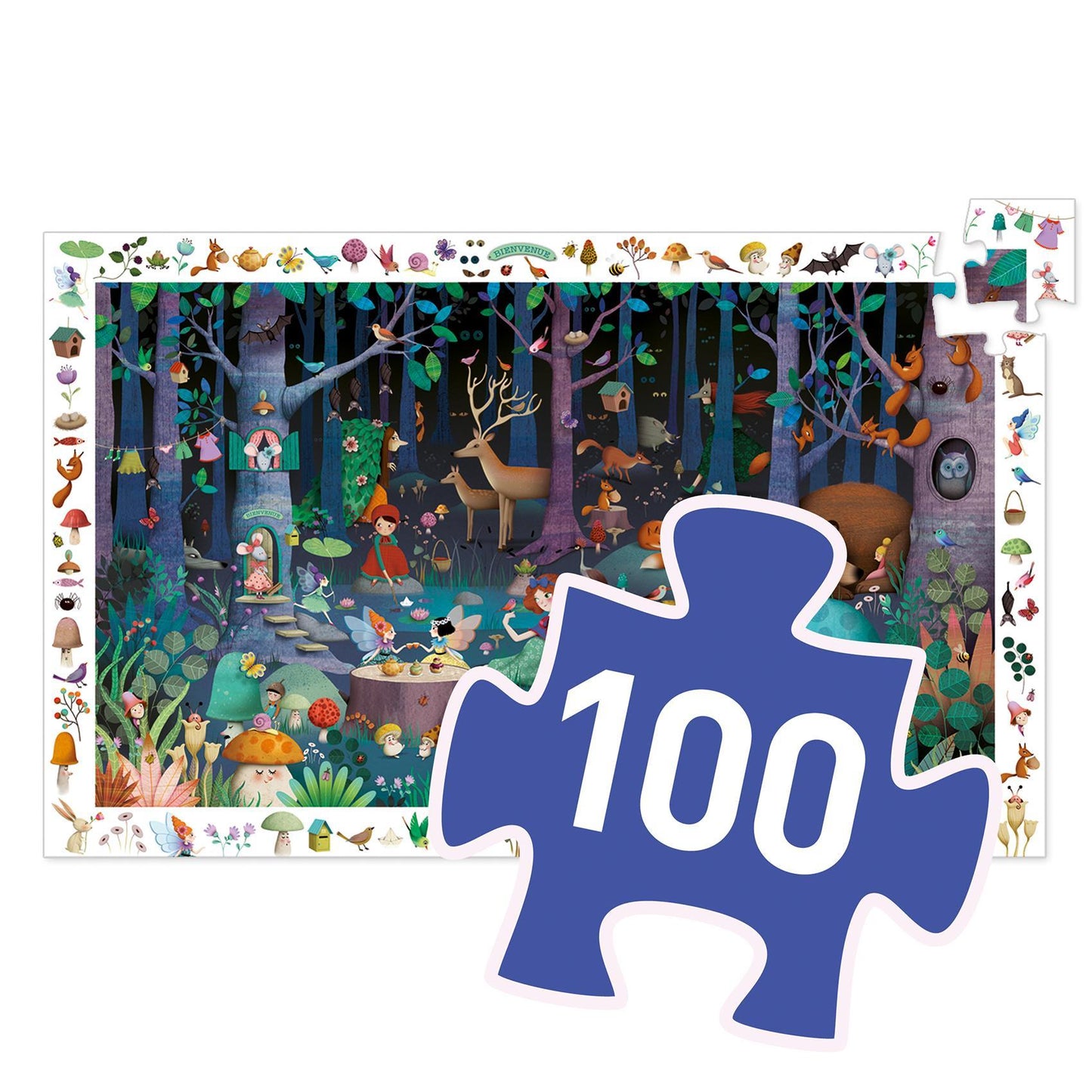 Puzzle d'observation Forêt enchantée - 100 pièces - à partir de 5 ans