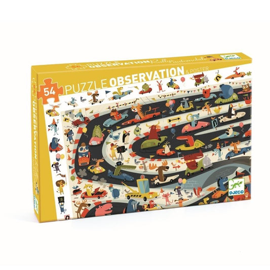 Puzzle d'observation - Rallye automobile - 54 pcs