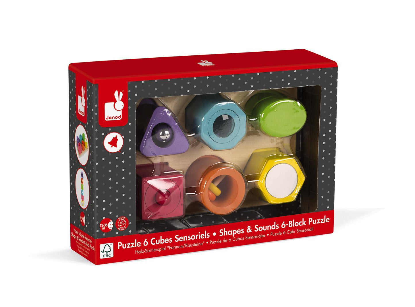 Puzzle - 6 cubes sensoriels I Woo