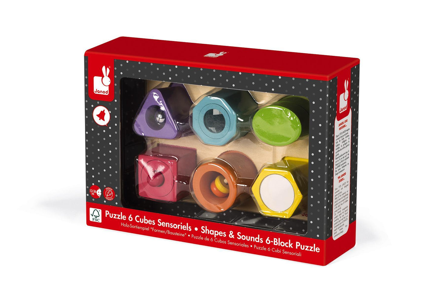 Puzzle - 6 cubes sensoriels I Woo