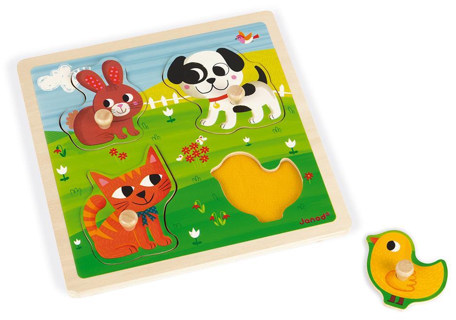 Puzzle tactile - Premiers Animaux (4 pcs)