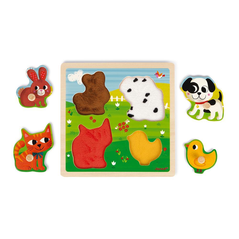 Puzzle tactile - Premiers Animaux (4 pcs)