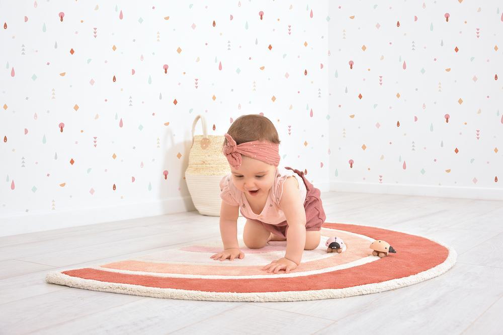 Tapis coton - Rainbow orange