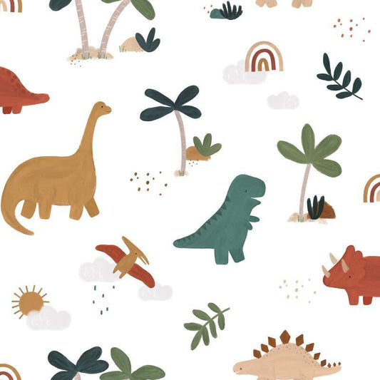 Papier peint (50cm x 10m) - Cool Dinosaurs - Lilipinso