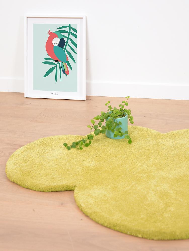 Tapis coton - Nuage - Mustard