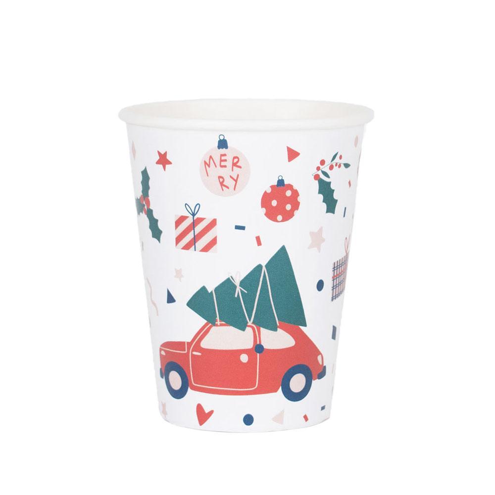 Set de 8 gobelets en carton Noël