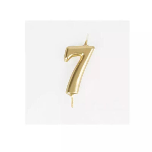 gold number candle - 7 - My little day