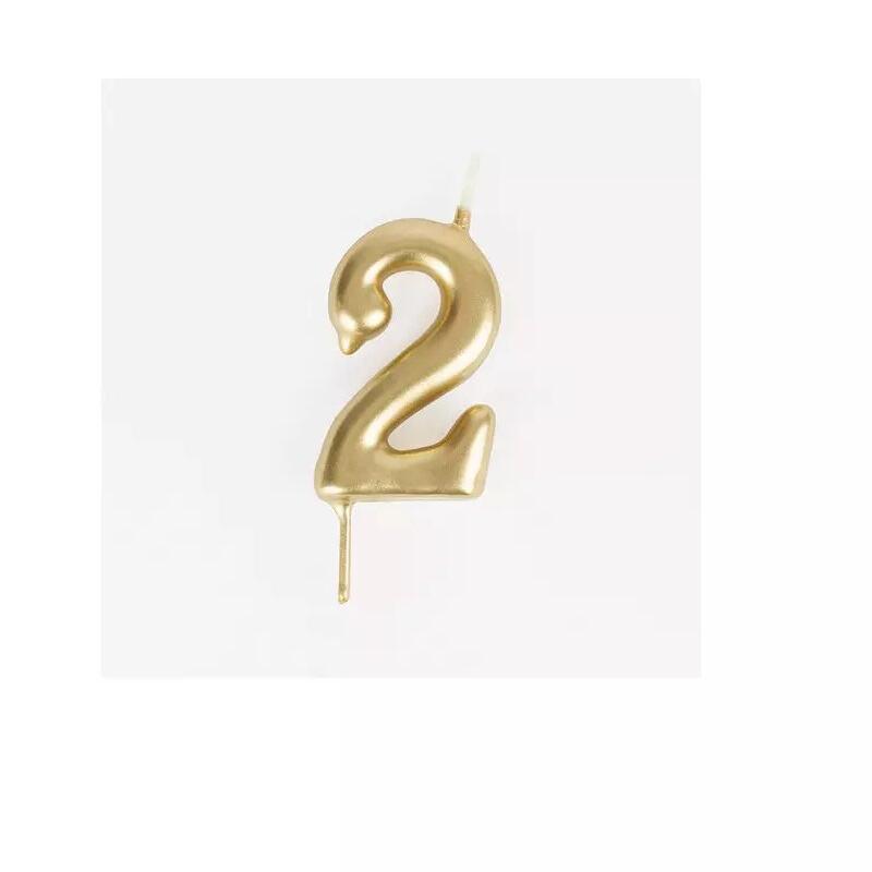 gold number candle - 2 - My little day