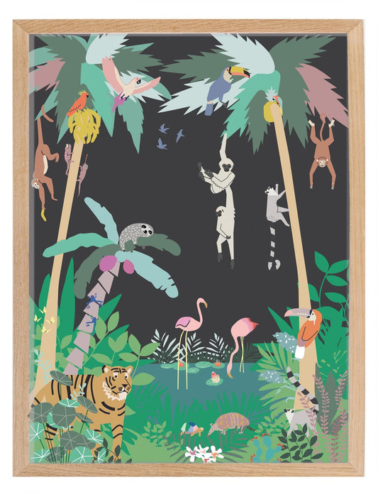 Affiche encadrée - Jungle (30x40)