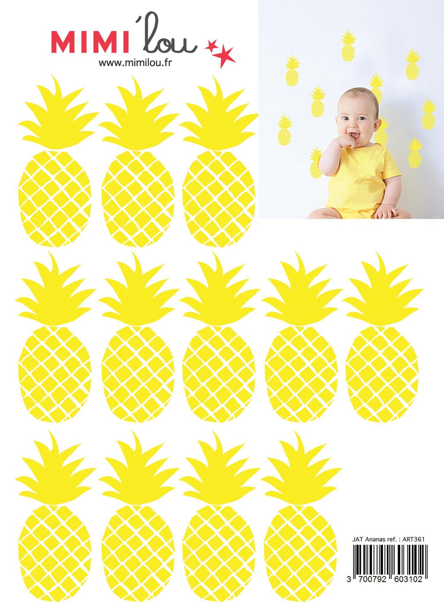 stickers Just a touch 'Ananas'