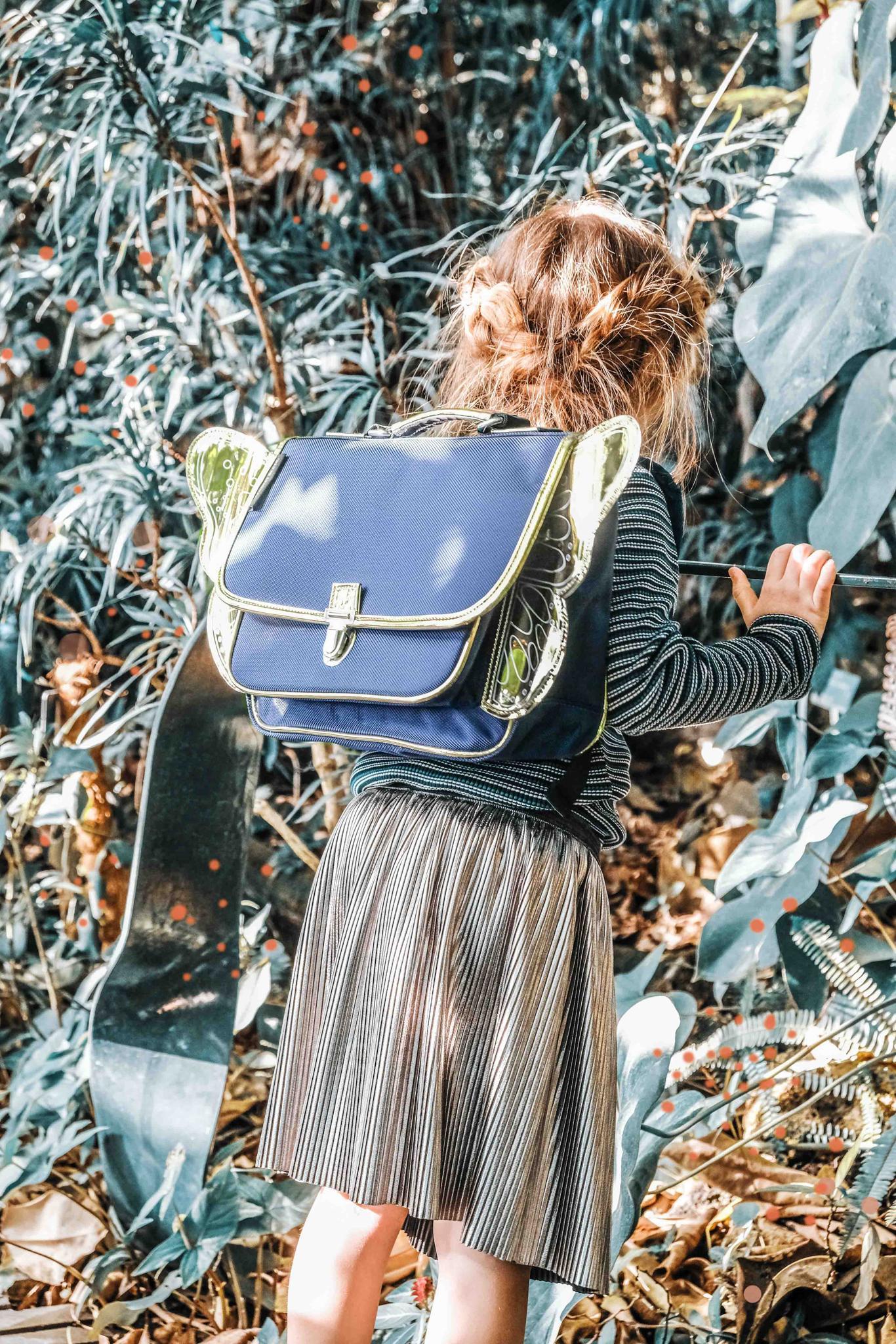 Blue S Winged Backpack by Caramel & Cie