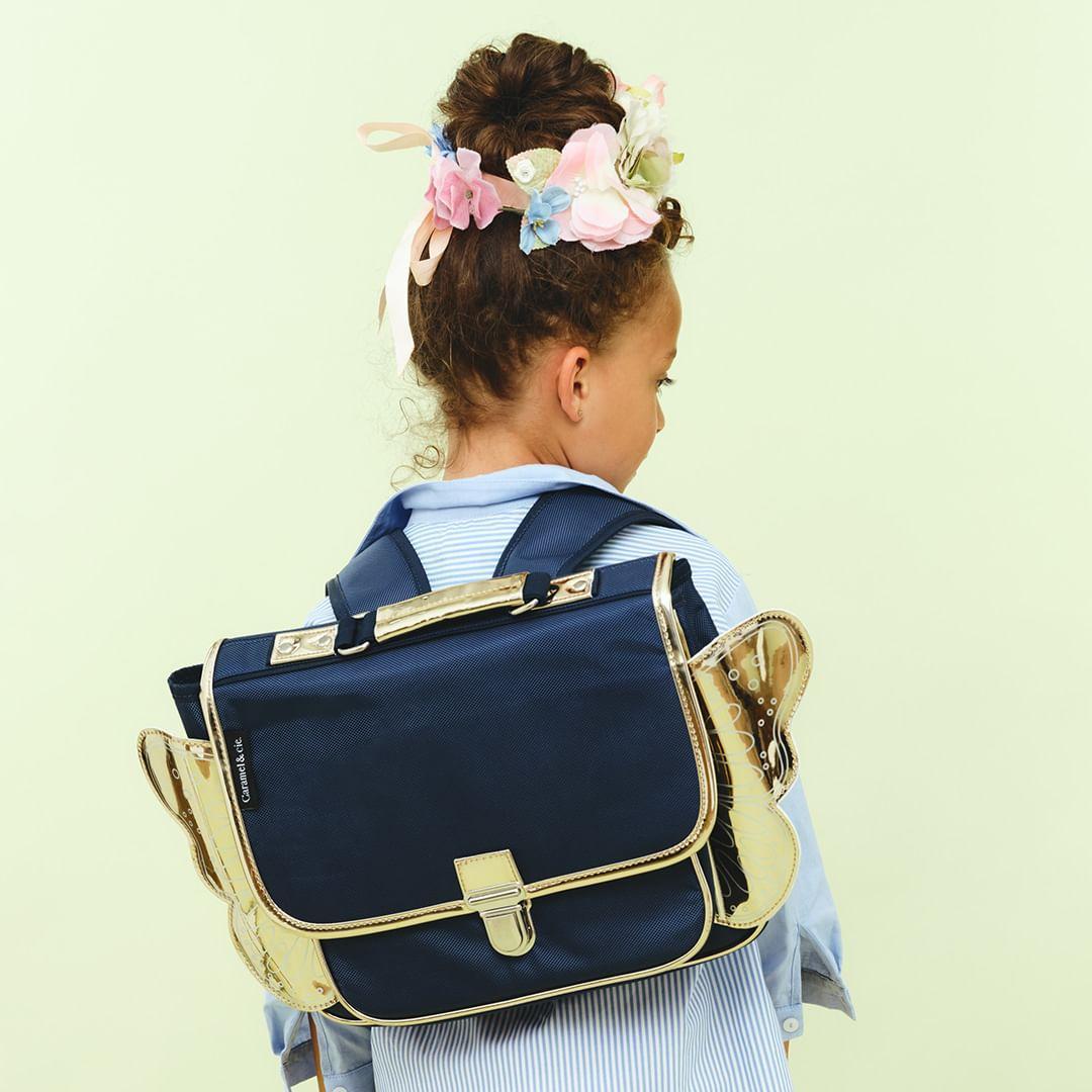 Blue S Winged Backpack by Caramel & Cie