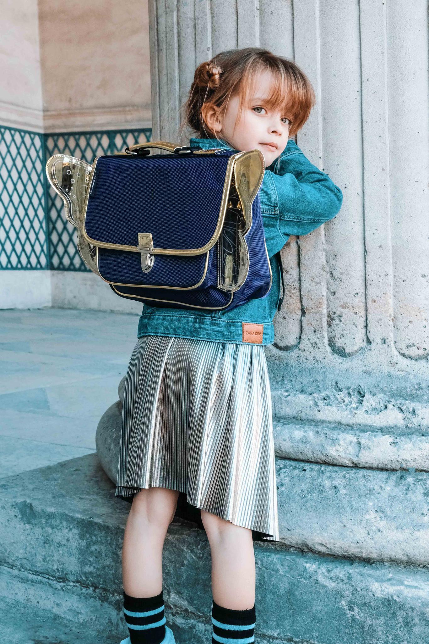 Blue S Winged Backpack by Caramel & Cie