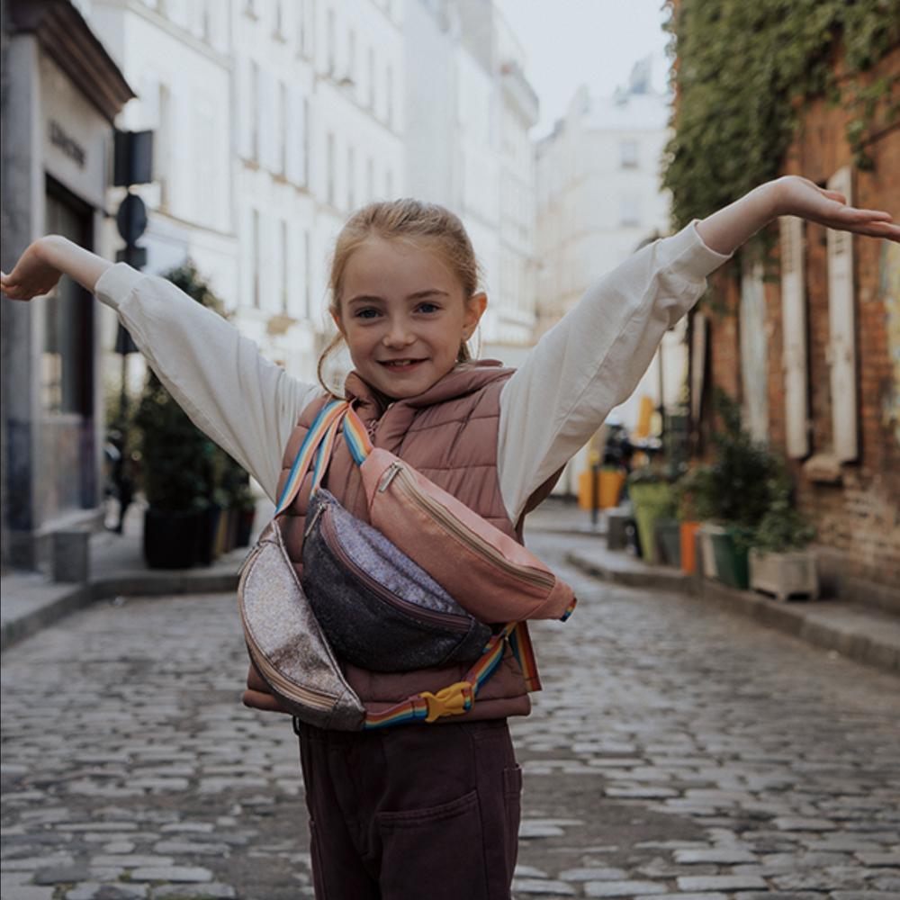 Sac banane - Corail paillette