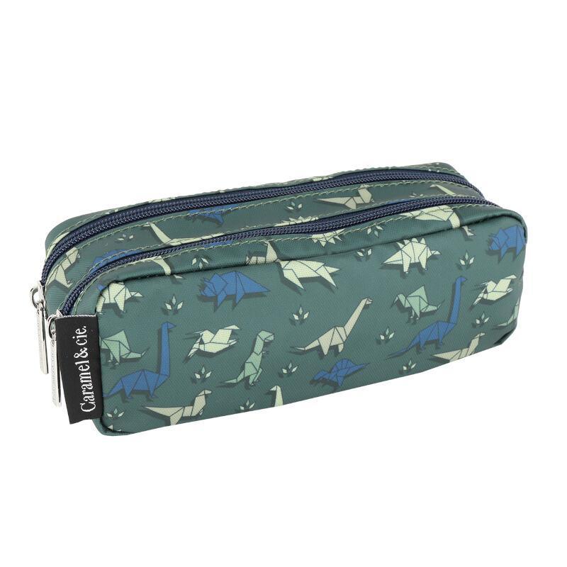 Trousse double - Dinogamis Vert