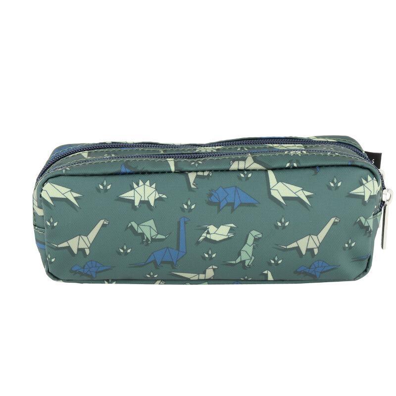 Trousse double - Dinogamis Vert