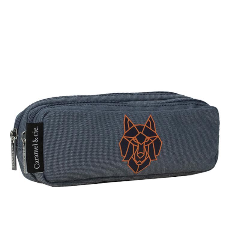 Trousse double - Loup Bleu