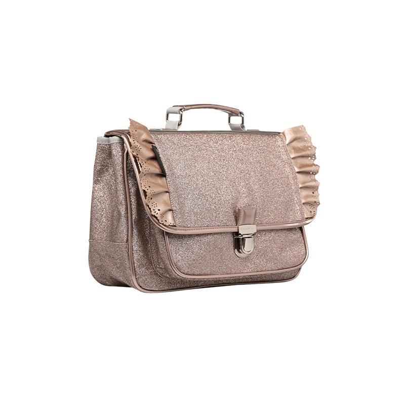 Copper Glitter Ruffle Small Backpack by Caramel & Cie