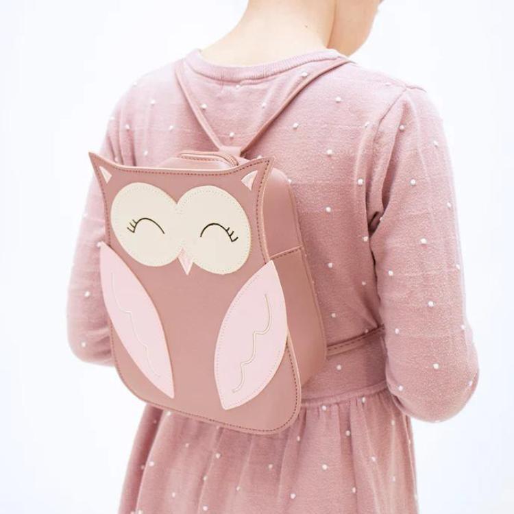 Children's backpack - Pink owl - Yuko B.