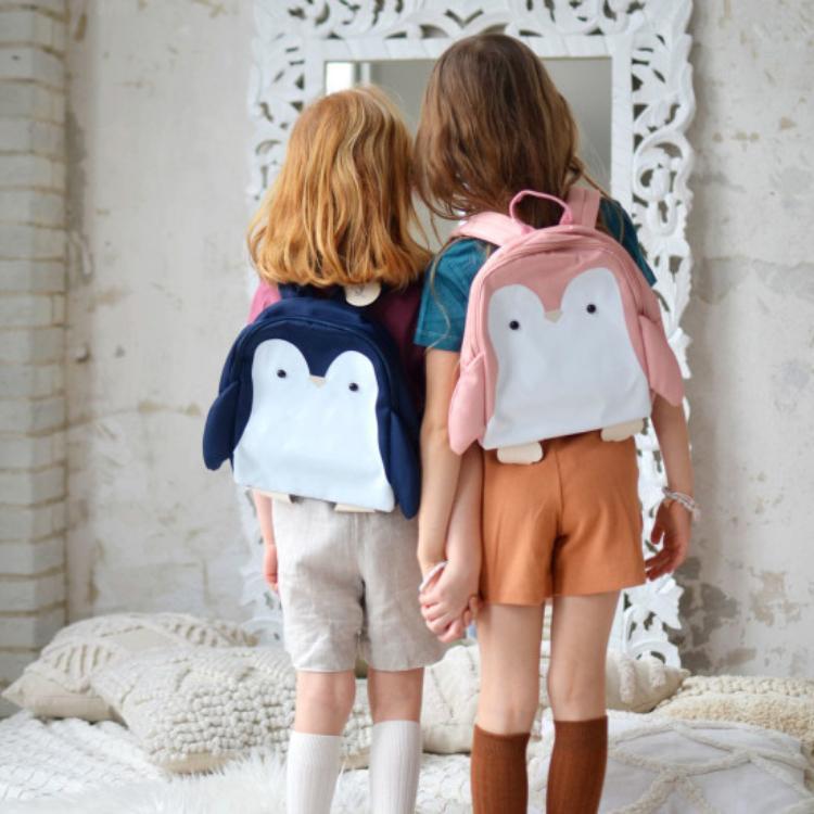 Children's backpack - Navy penguin - Yuko B.