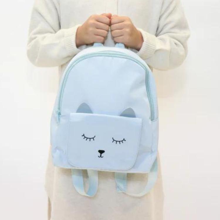 Children's backpack - Blue Mina cat - Yuko B.