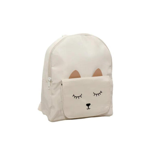 Children's backpack - Mina Cat beige - Yuko B.