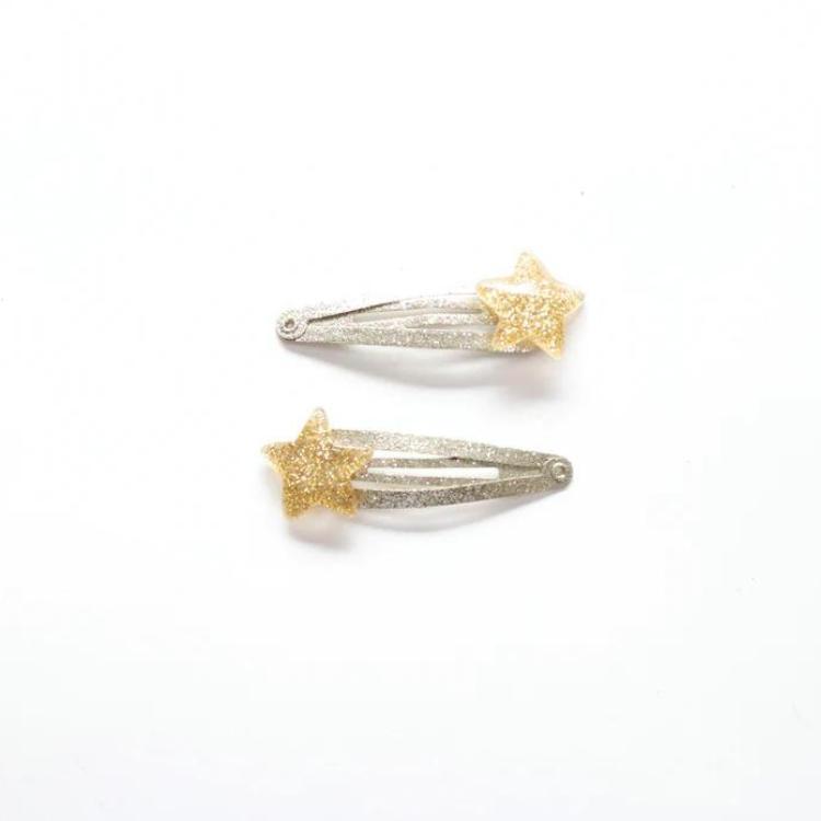 Hair clips - Gold stars - Yuko B.