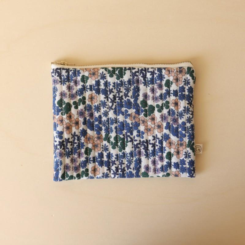 Petite pochette Flower - Azur