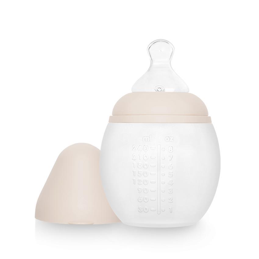 Biberon anti-colique en silicone BibRond 240 ml nude - Elhée