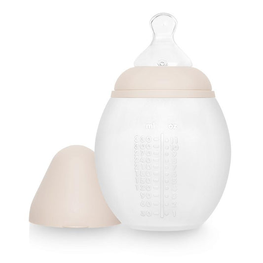 Biberon anti-colique en silicone BibRond 330 ml nude - Elhée