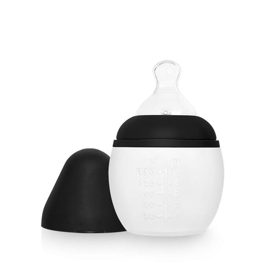 Biberon anti-colique en silicone BibRond 150 ml black - Elhée