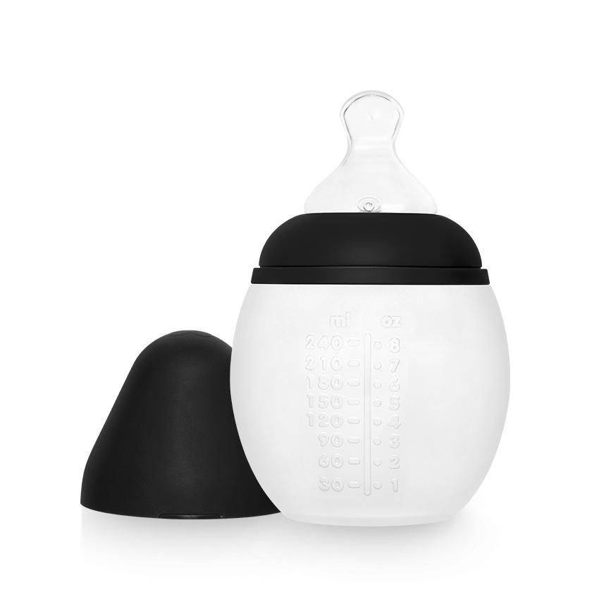 Biberon anti-colique en silicone BibRond 240 ml black - Elhée